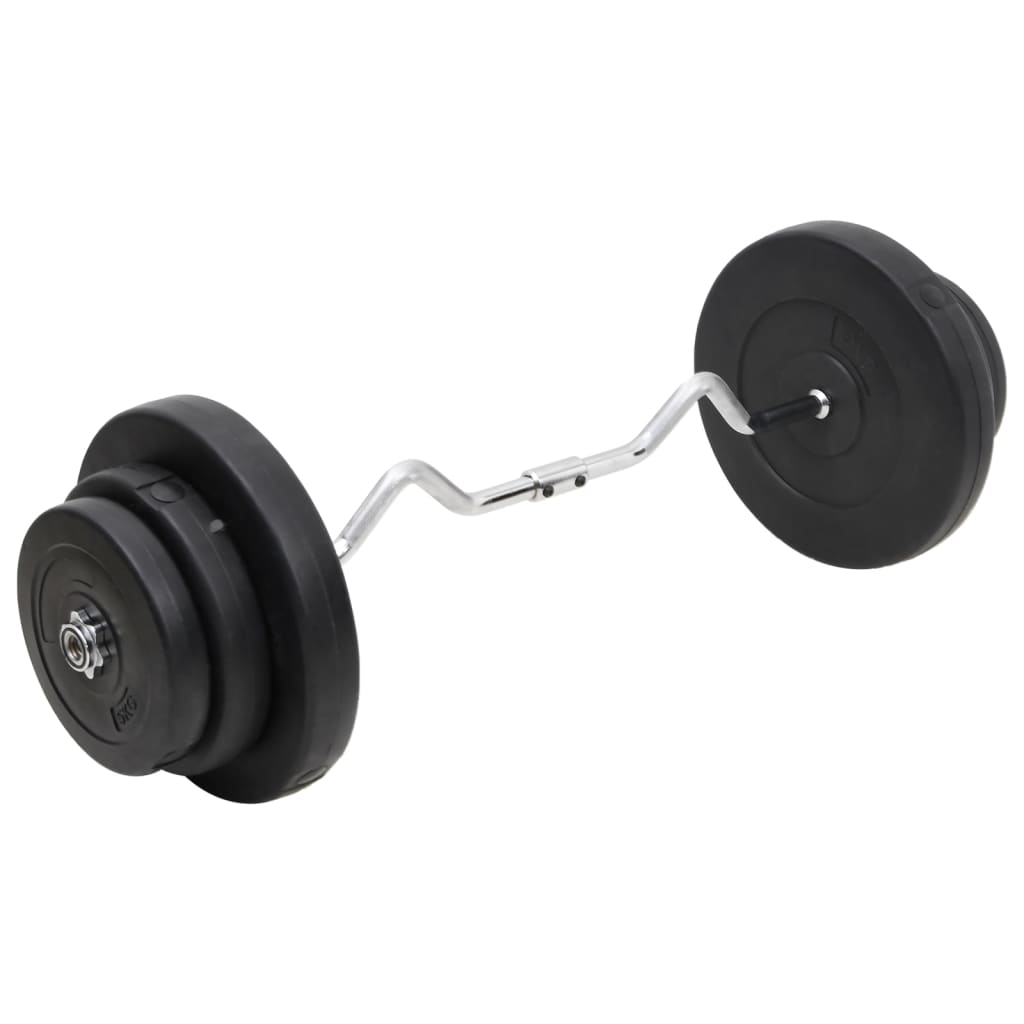 Levně vidaXL Zakřivená tyč se závažím 60 kg