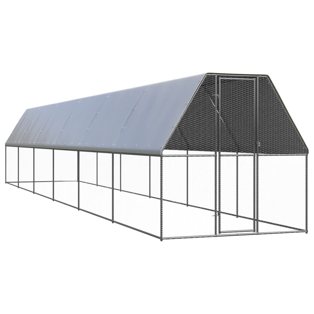 Levně vidaXL Venkovní klec pro kuřata 2x12x2 m pozinkovaná ocel