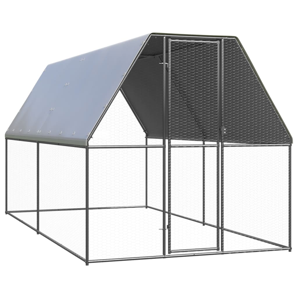 Levně vidaXL Venkovní klec pro kuřata 2x4x2 m pozinkovaná ocel