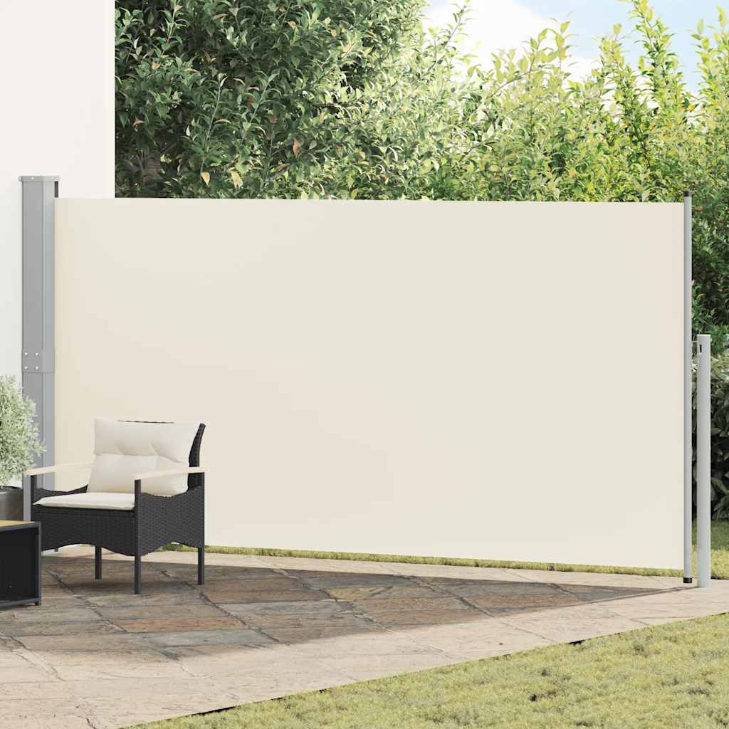 Levně vidaXL Zatahovací boční markýza / zástěna 160 x 500 cm krémová