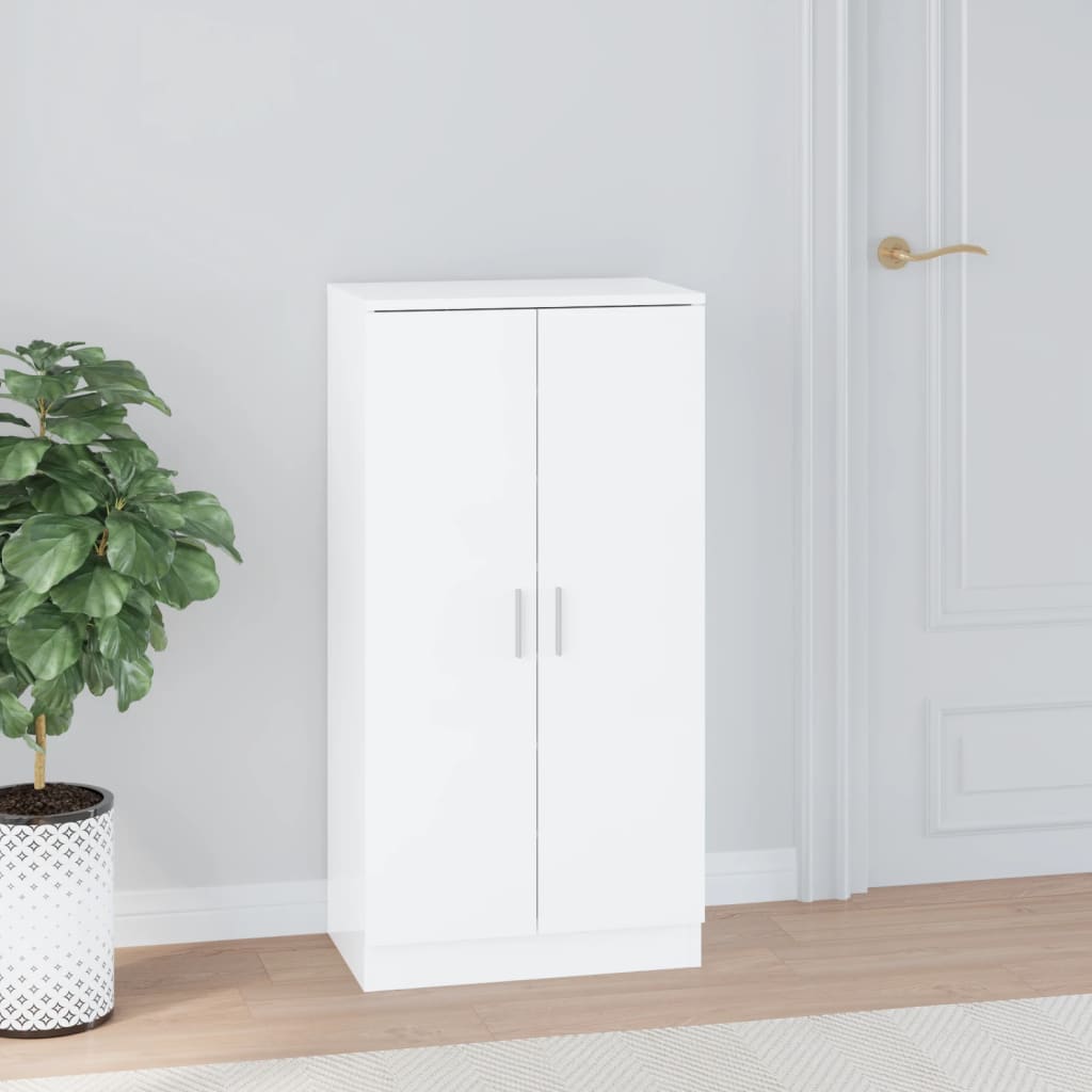 Levně vidaXL Botník bílý s vysokým leskem 55x35x108 cm kompozitní dřevo
