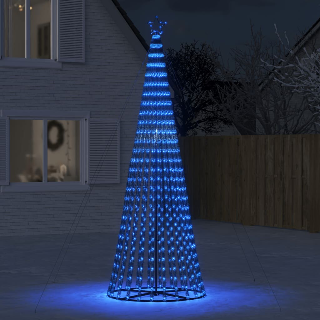 Levně vidaXL LED vánoční stromek 688 modrých LED diod 300 cm
