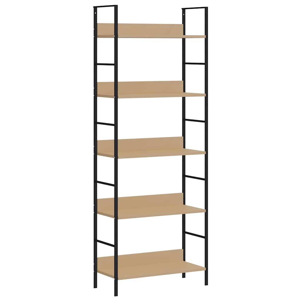 Levně vidaXL 5patrová knihovna dub 60 x 27,6 x 158,5 cm kompozitní dřevo