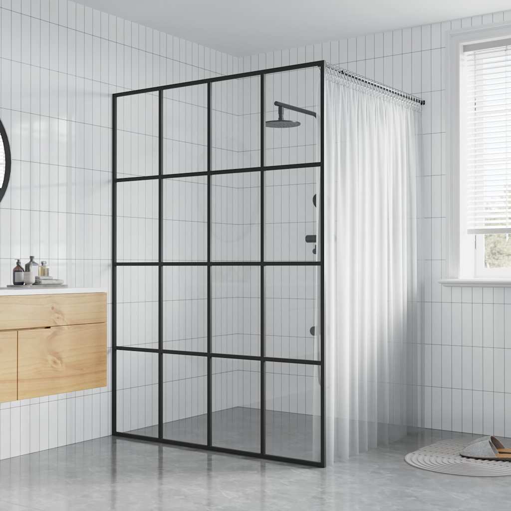 Levně vidaXL Zástěna do průchozí sprchy čiré tvrzené sklo 140 x 195 cm