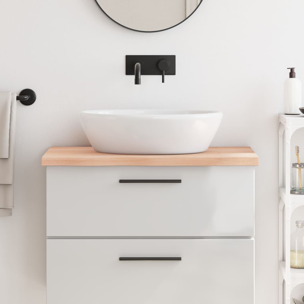 Levně vidaXL Koupelnová deska 80x50x(2-4) cm neošetřené masivní dřevo