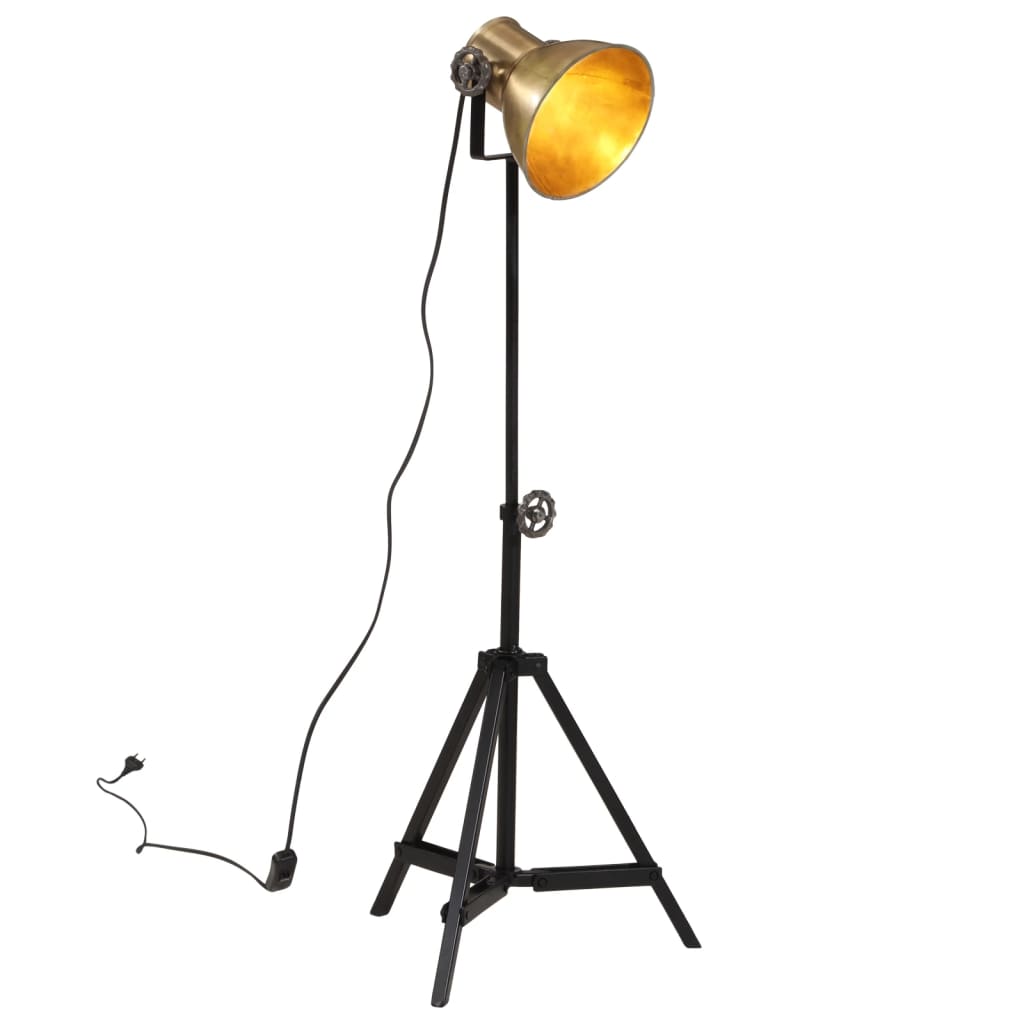 Levně vidaXL Stojací lampa 25 W staromosaz 35 x 35 x 65/95 cm E27