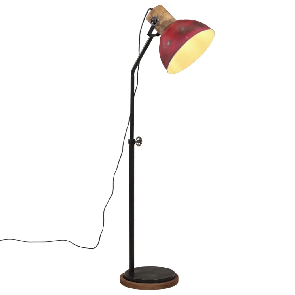 Levně vidaXL Stojací lampa 25 W červená patina 30 x 30 x 100–150 cm E27