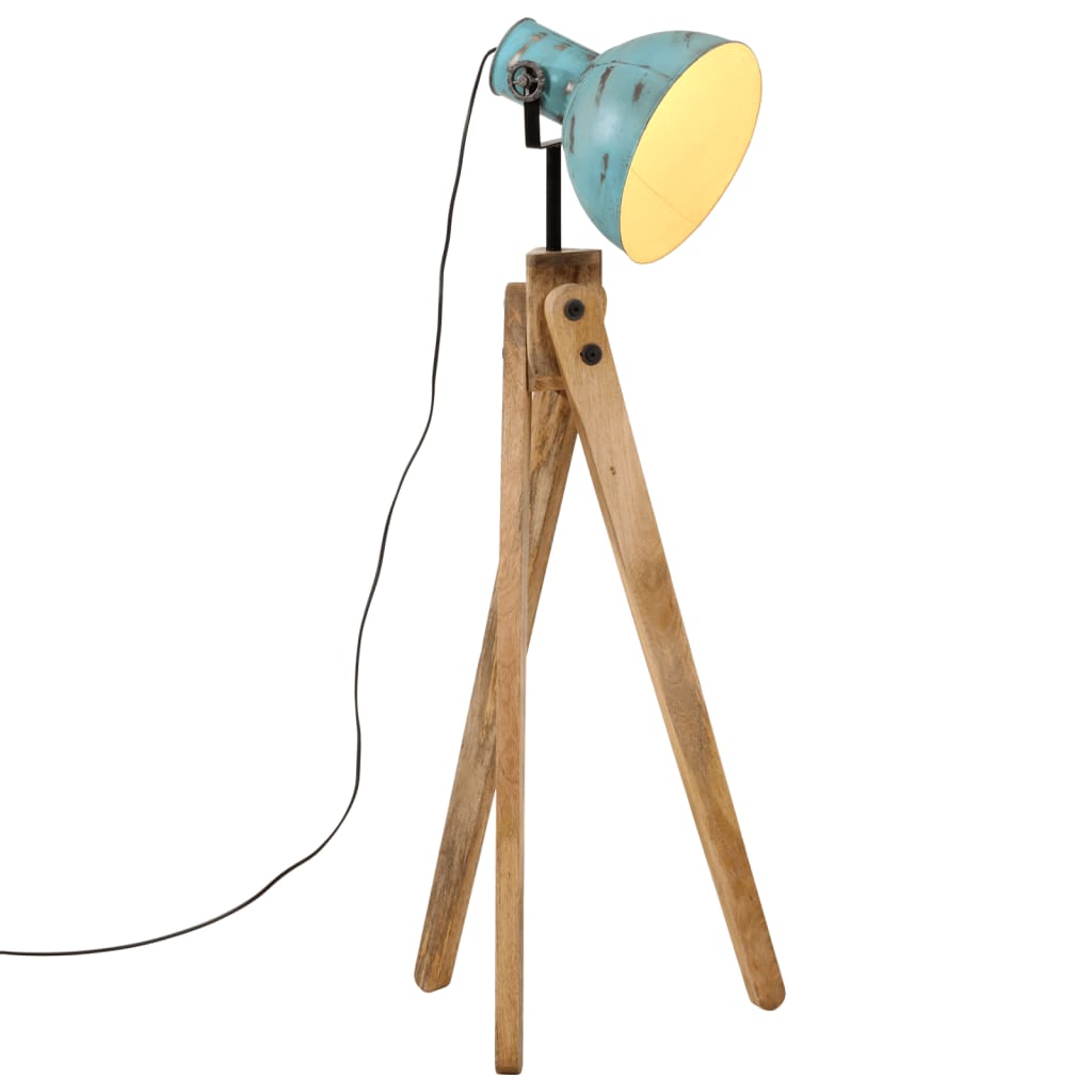 Levně vidaXL Stojací lampa 25 W modrá patina 45 x 45 x 120 cm E27