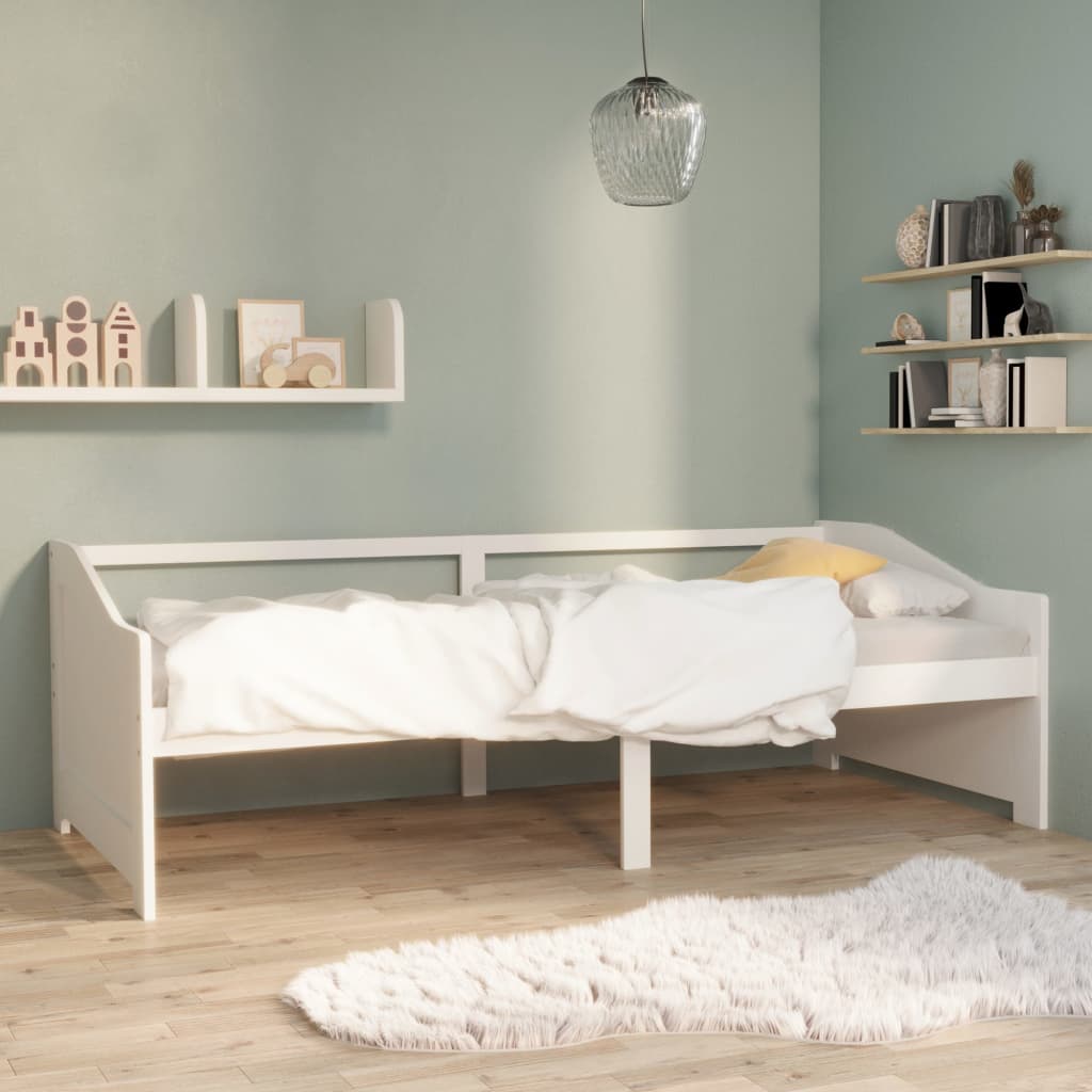Levně vidaXL 3místná válenda bílá masivní borovice 90 x 200 cm
