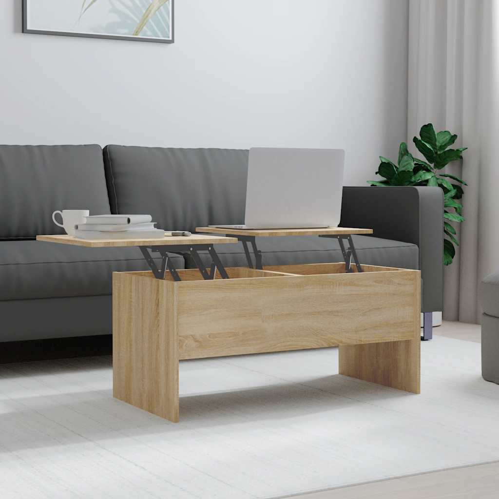 Levně vidaXL Konferenční stolek dub sonoma 102x50,5x46,5 cm kompozitní dřevo