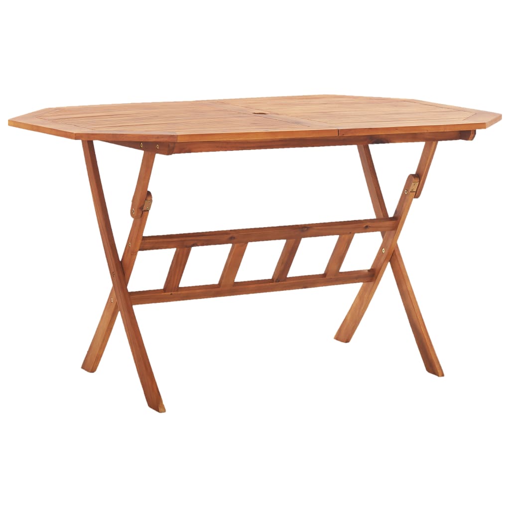 Levně vidaXL Skládací zahradní stůl 135 x 85 x 75 cm masivní akáciové dřevo