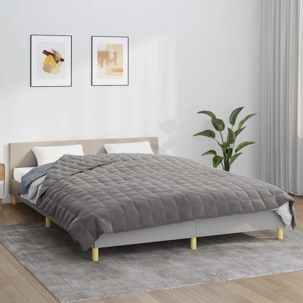 Levně vidaXL Zátěžová deka šedá 220 x 235 cm 15 kg textil