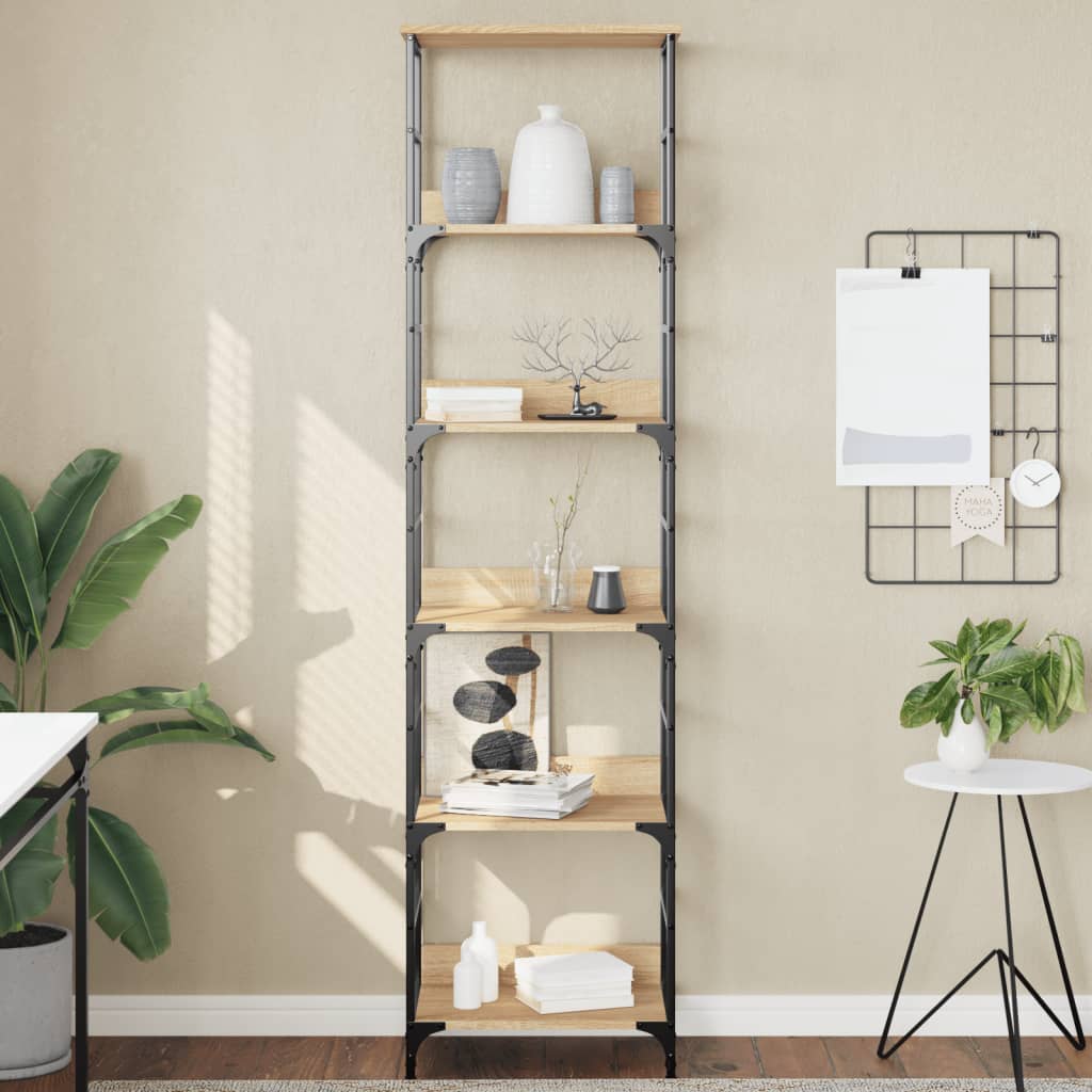 Levně vidaXL Knihovna dub sonoma 50x33x188,5 cm konstrukční dřevo