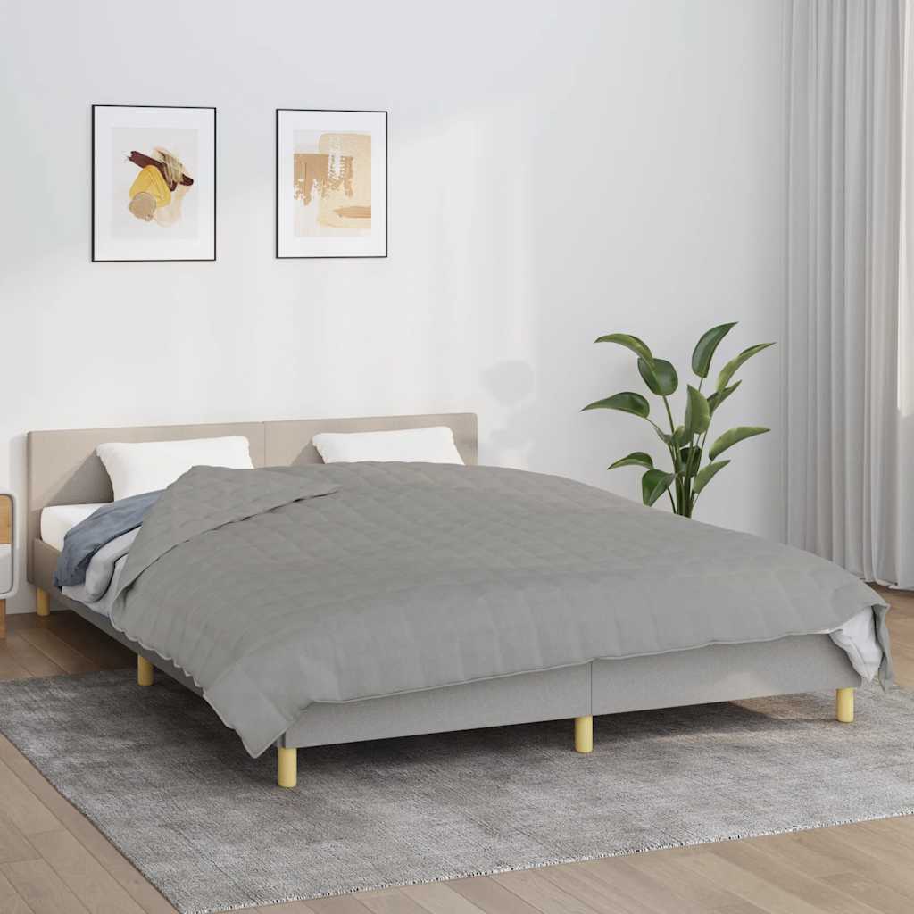 Levně vidaXL Zátěžová deka šedá 200 x 200 cm 13 kg textil