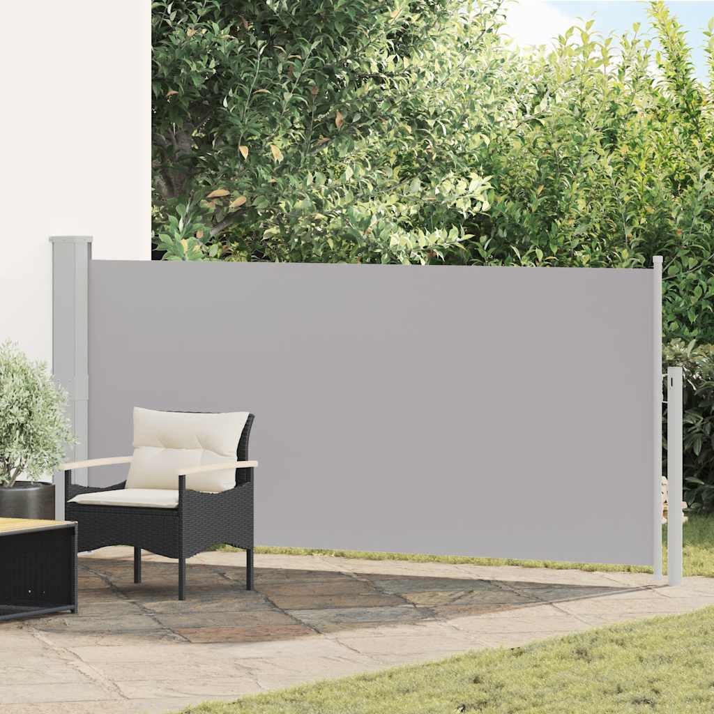 Levně vidaXL Zatahovací boční markýza / zástěna 140 x 300 cm šedá
