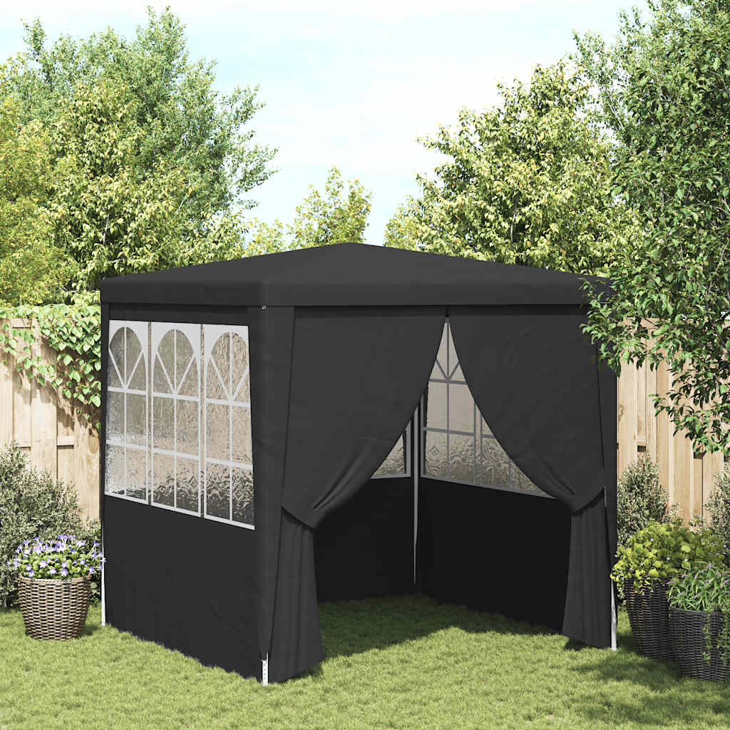 Levně vidaXL Profi party stan s bočnicemi 2,5 x 2,5 m antracitový 90 g/m²