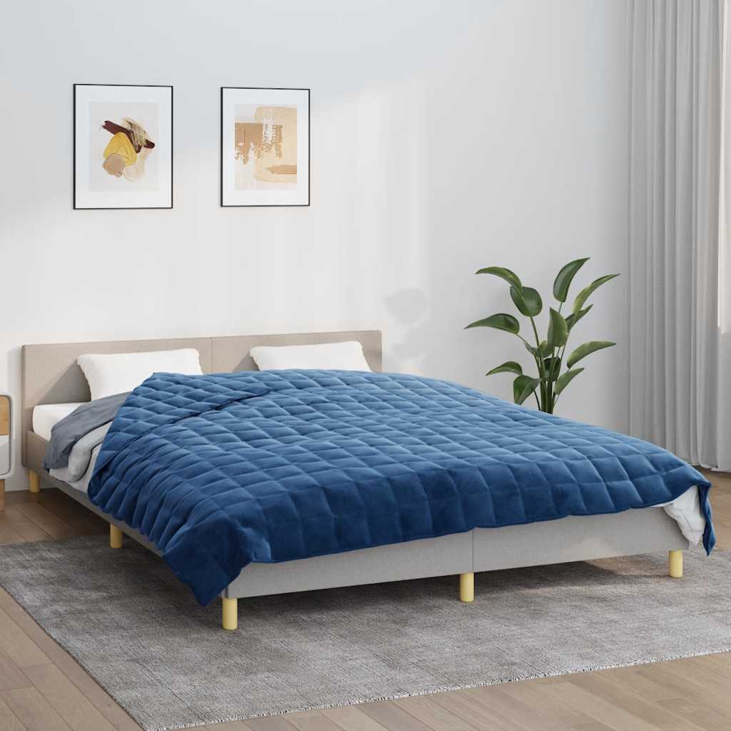 Levně vidaXL Zátěžová deka modrá 220 x 235 cm 15 kg textil