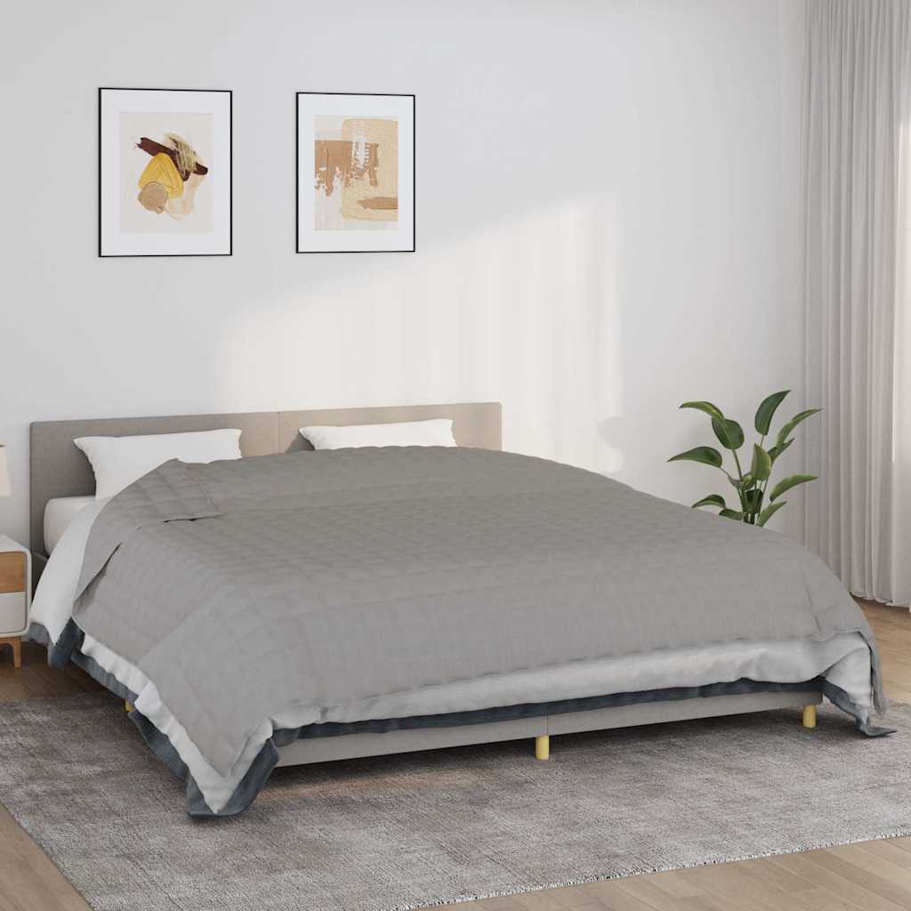 Levně vidaXL Zátěžová deka šedá 220 x 260 cm 11 kg textil