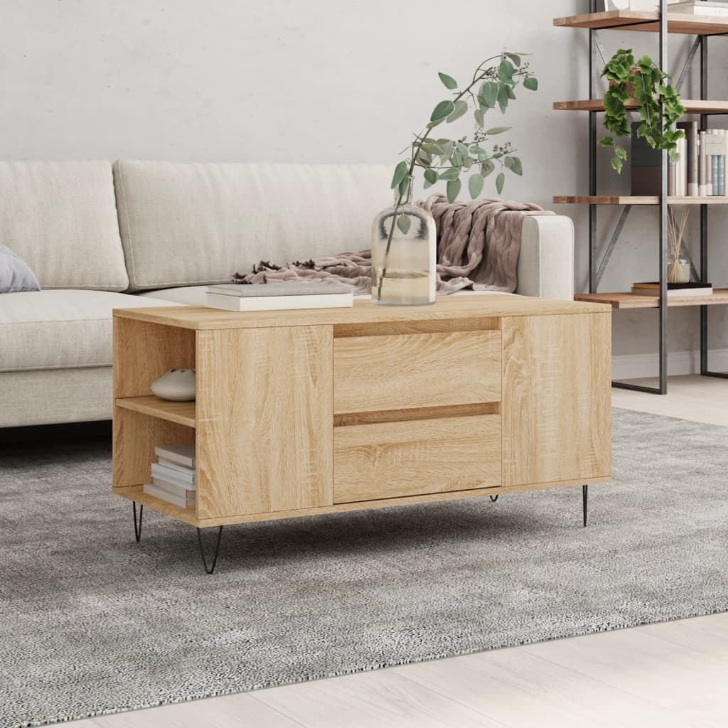 Levně vidaXL Konferenční stolek dub sonoma 102x44,5x50 cm kompozitní dřevo