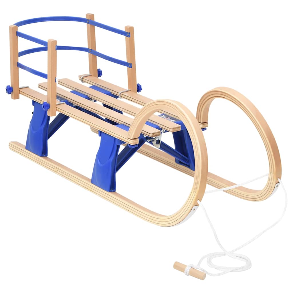 Levně vidaXL Skládací sáně s opěradlem 110 cm překližka