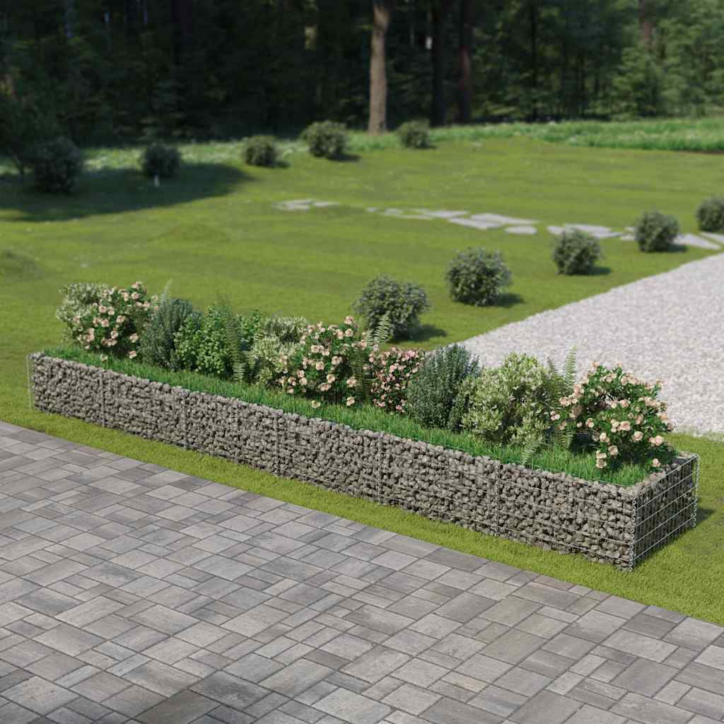 Levně vidaXL Gabionový vyvýšený záhon pozinkovaná ocel 540 x 90 x 50 cm