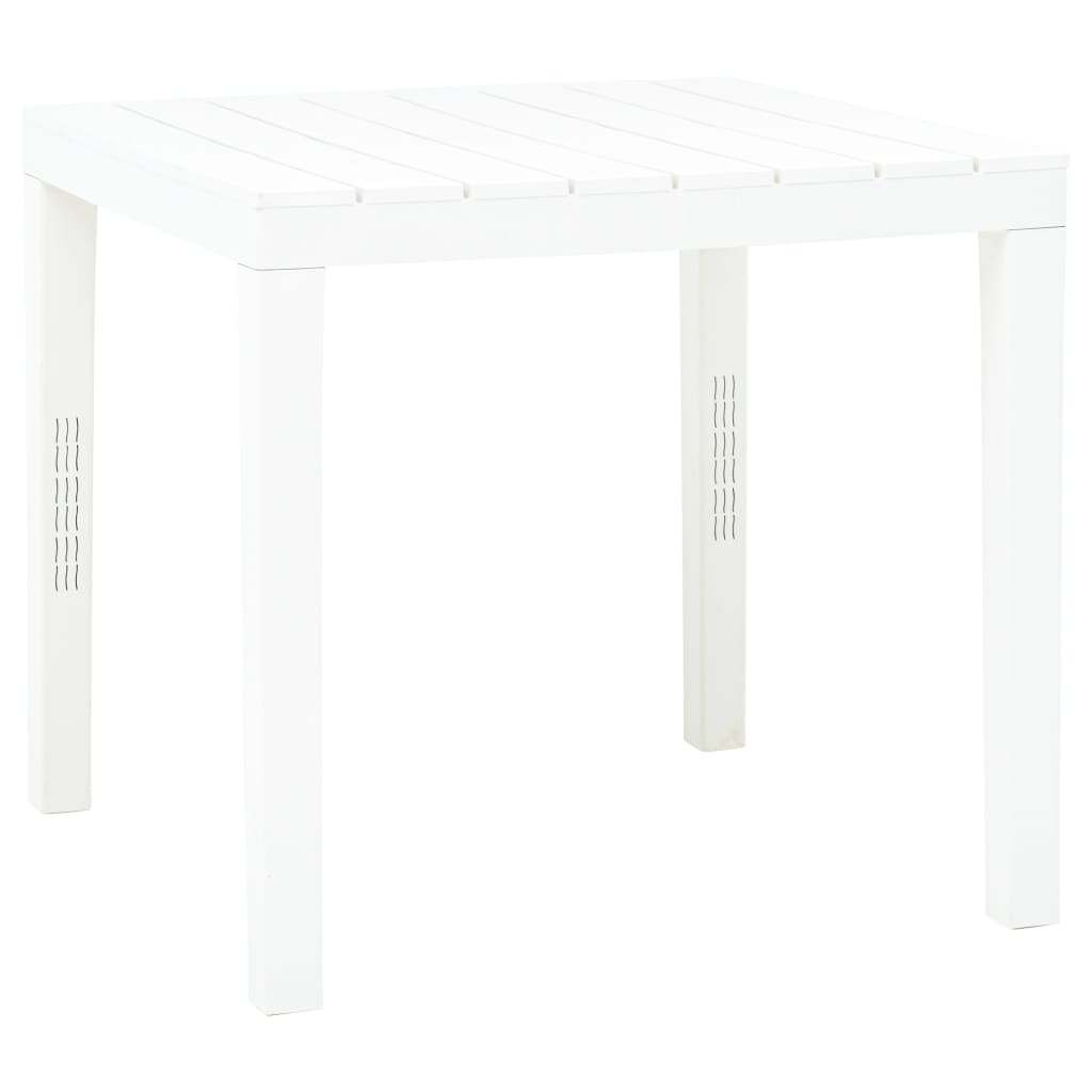 Levně vidaXL Zahradní stůl bílý 78 x 78 x 72 cm plast