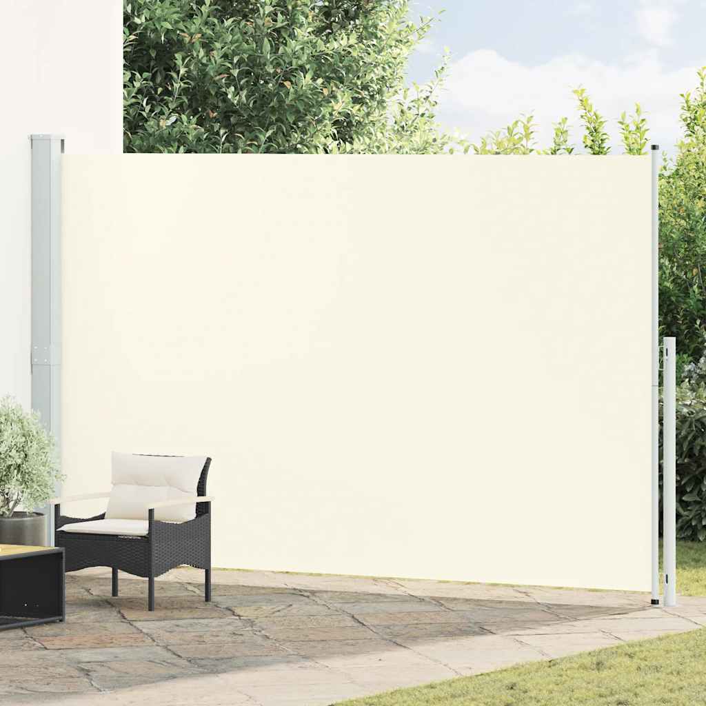 Levně vidaXL Zatahovací boční markýza 220 x 500 cm krémová