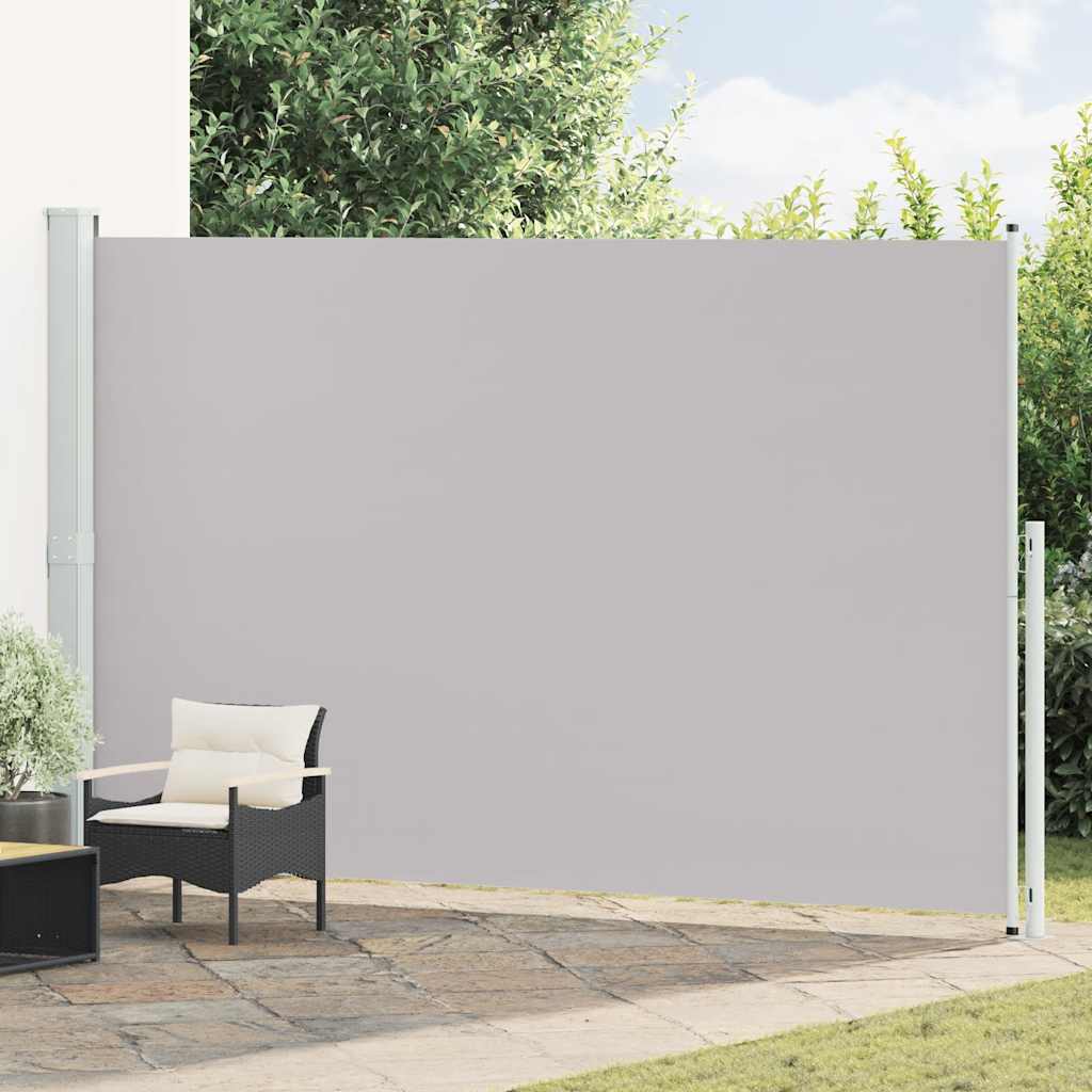 Levně vidaXL Zatahovací boční markýza 220 x 500 cm šedá
