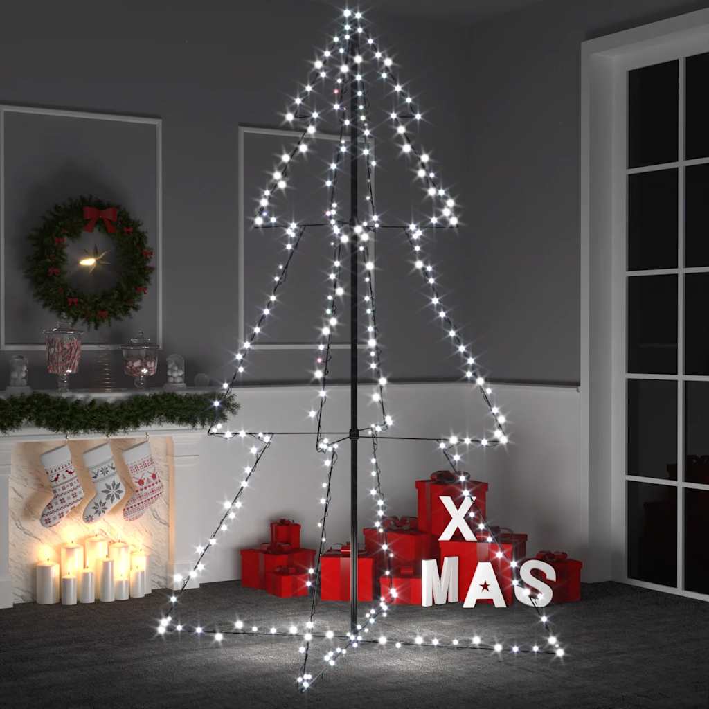 Levně vidaXL Vánoční stromek kužel 240 LED diod dovnitř i ven 118 x 180 cm