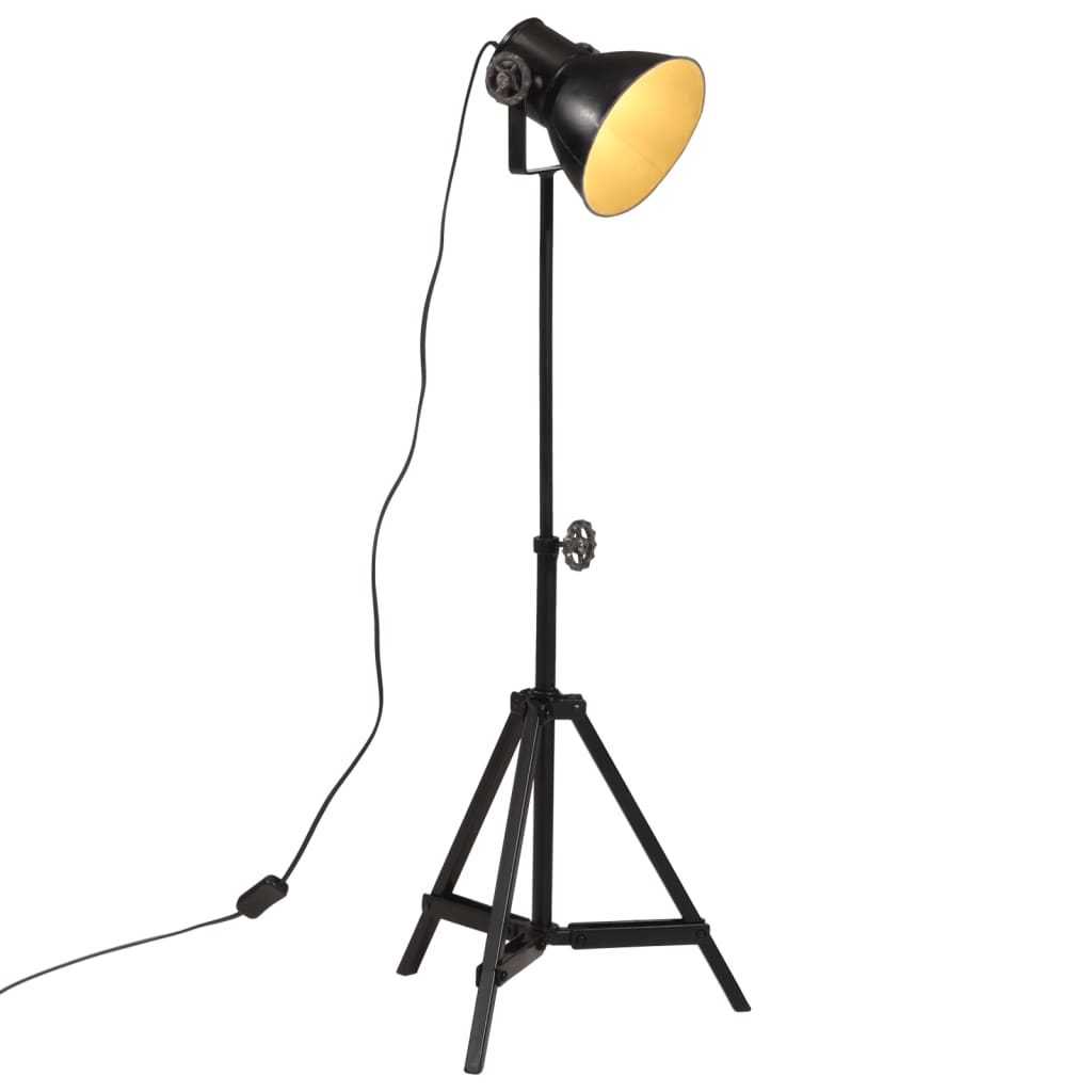 Levně vidaXL Stojací lampa 25 W černá 35 x 35 x 65/95 cm E27