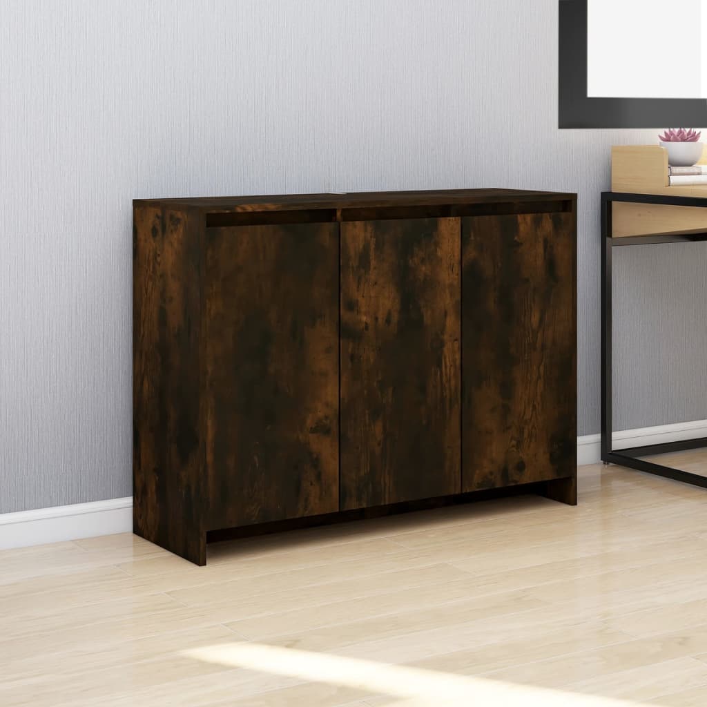 Levně vidaXL Příborník kouřový dub 102 x 33 x 75 cm kompozitní dřevo