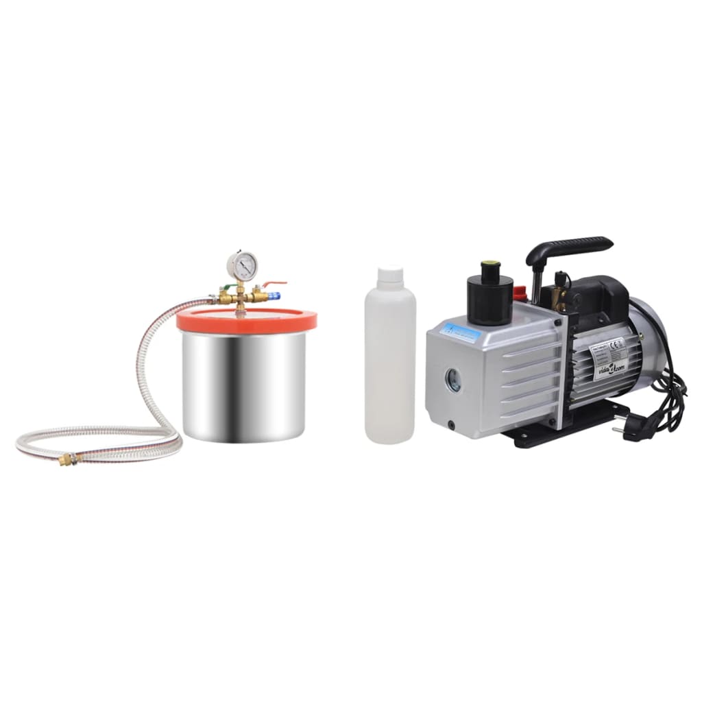 vidaXL Vakuová komora s dvoustupňovým čerpadlem 7,4 l