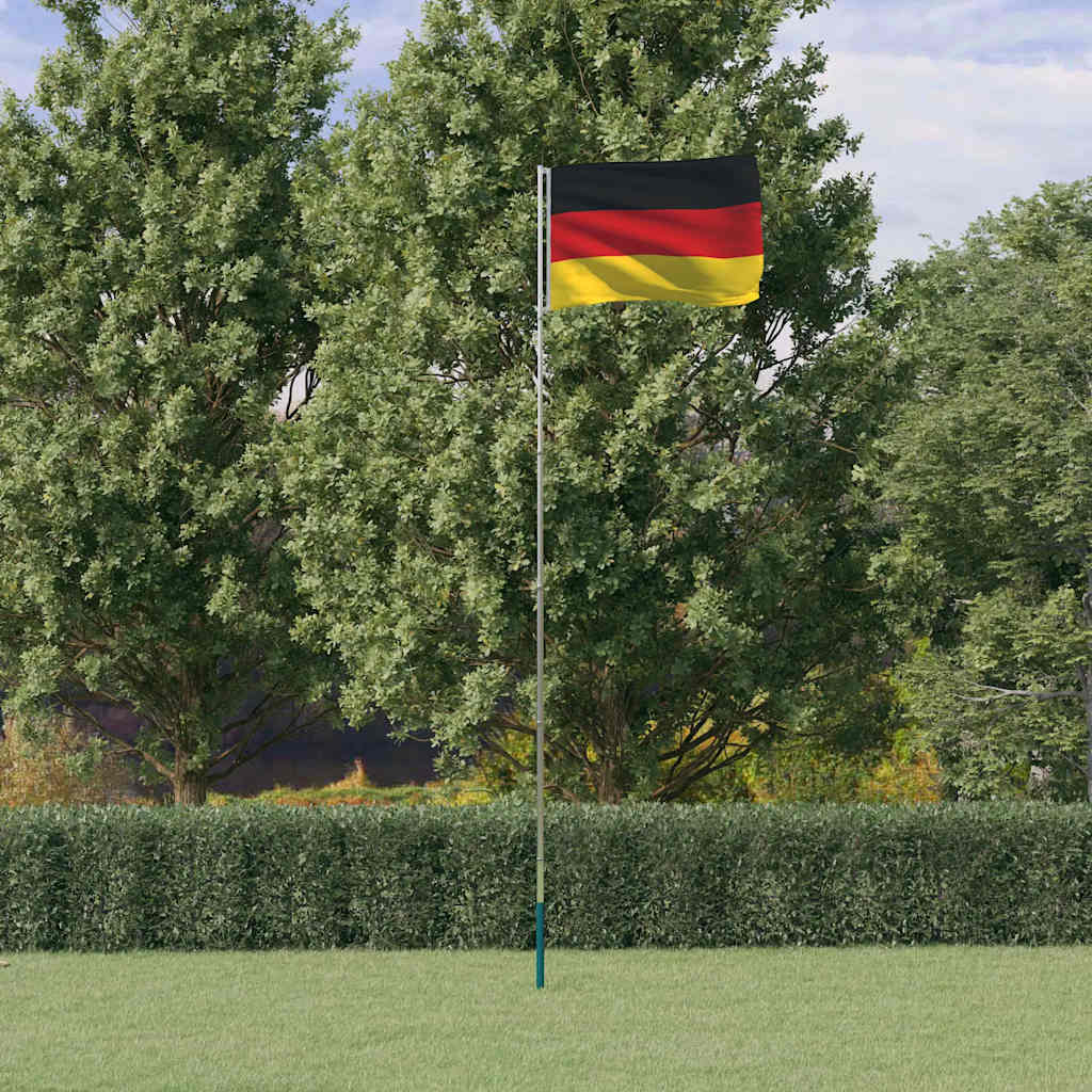 Levně vidaXL Vlajka Německa a stožár 5,5 m hliník