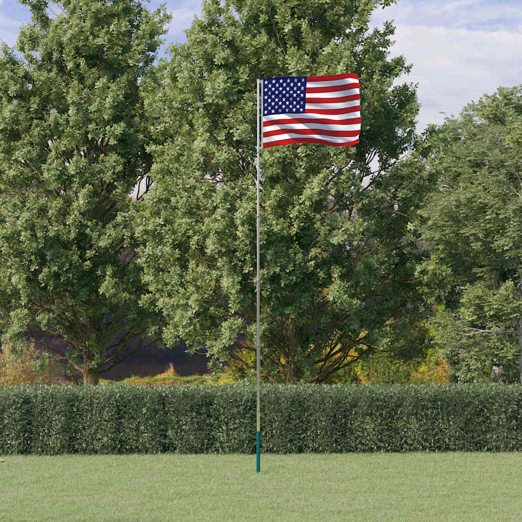 Levně vidaXL Vlajka USA a stožár 5,5 m hliník