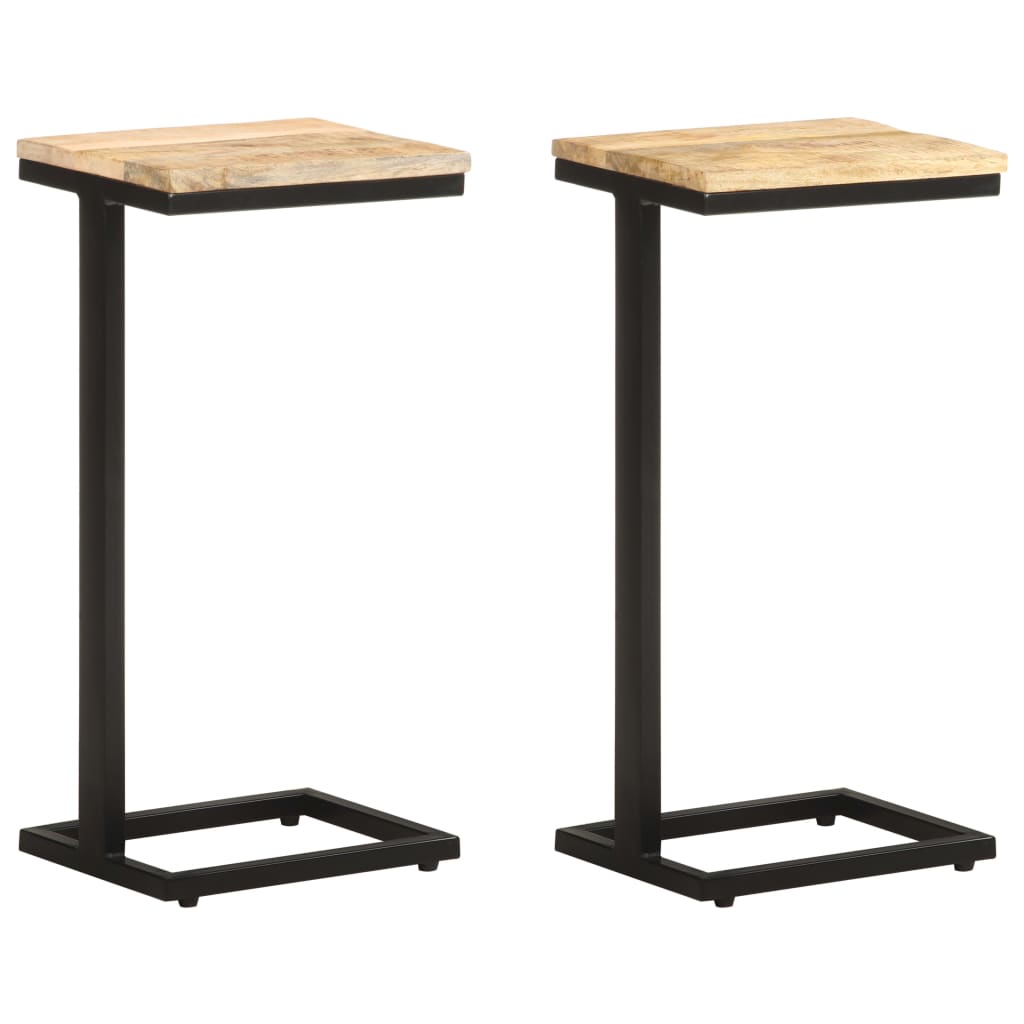 Levně vidaXL Odkládací stolky 2 ks 31,5x24,5x64,5cm hrubé mangovníkové dřevo