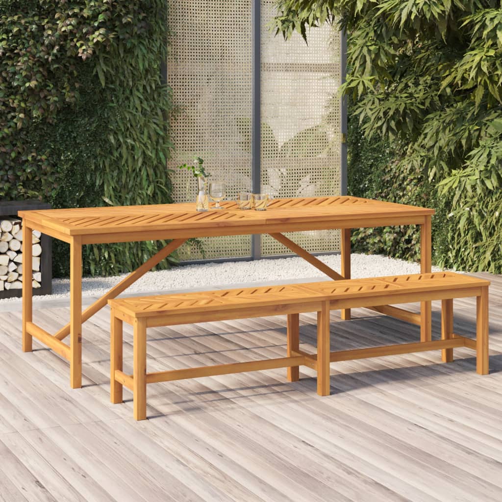 Levně vidaXL Zahradní jídelní stůl 200 x 90 x 74 cm masivní akáciové dřevo