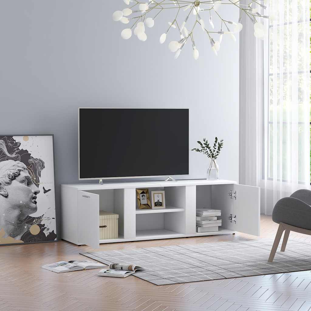 Levně vidaXL TV stolek bílý 120 x 34 x 37 cm kompozitní dřevo