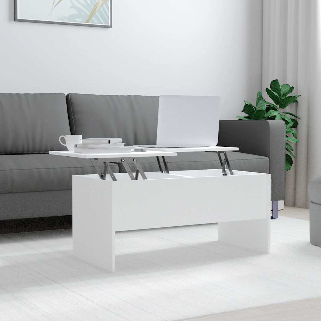 Levně vidaXL Konferenční stolek bílý 102 x 50,5 x 46,5 cm kompozitní dřevo