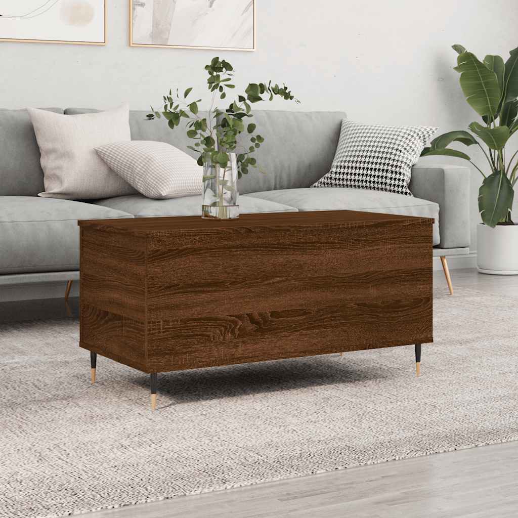 Levně vidaXL Konferenční stolek hnědý dub 90 x 44,5 x 45 cm kompozitní dřevo