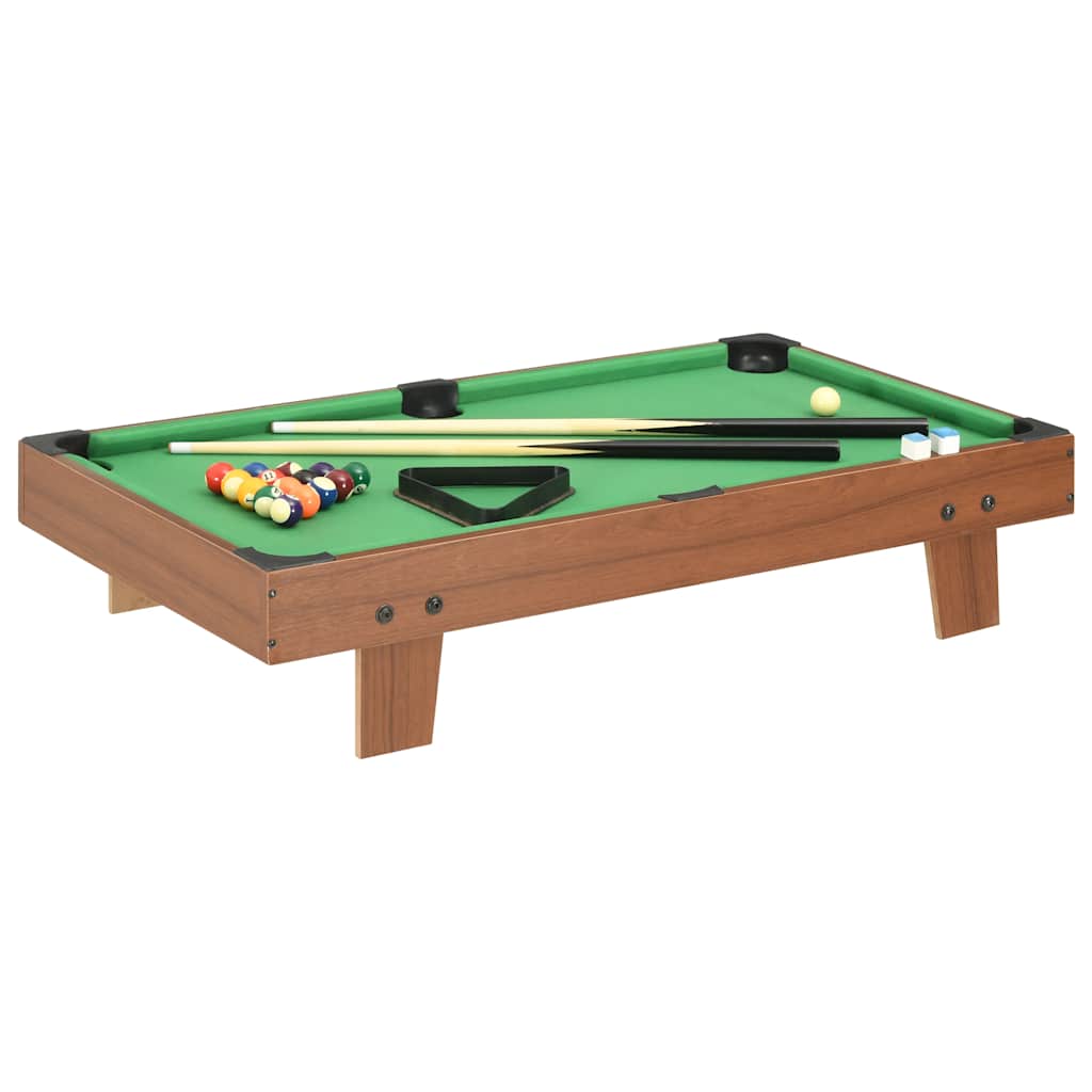 Levně vidaXL Mini kulečníkový stůl 92 x 52 x 19 cm hnědý a zelený