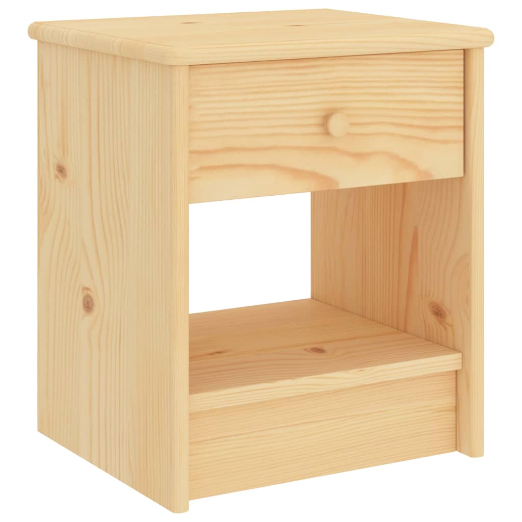 Levně vidaXL Noční stolek světlé dřevo 35 x 30 x 40 cm masivní borovice