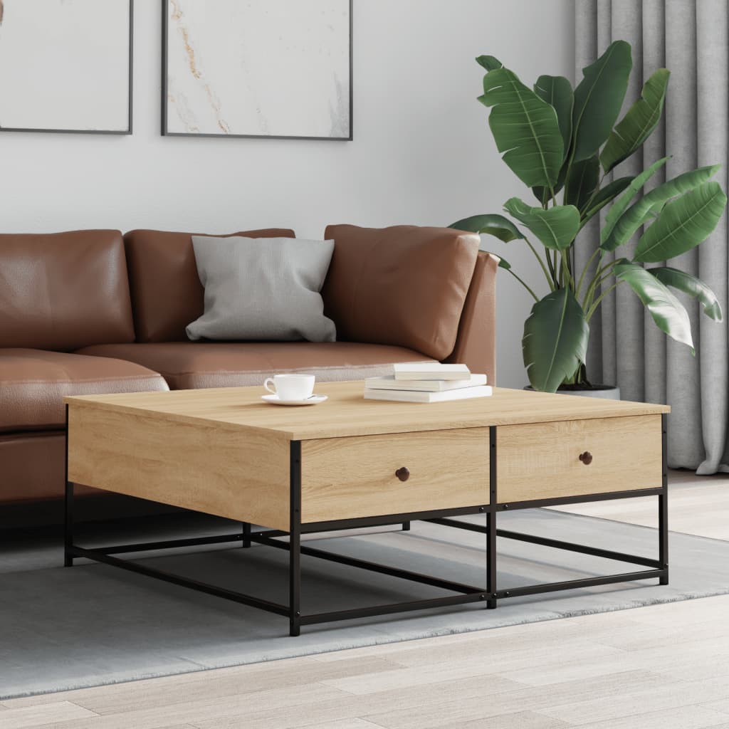 Levně vidaXL Konferenční stolek dub sonoma 100 x 99 x 40 cm kompozitní dřevo