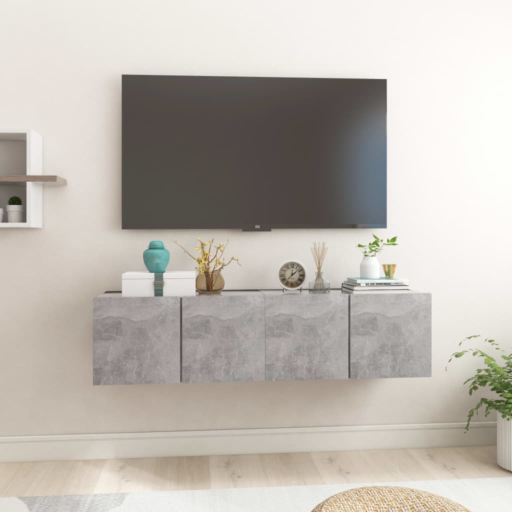 Levně vidaXL Závěsné TV skříňky 2 ks betonově šedé 60x30x30 cm