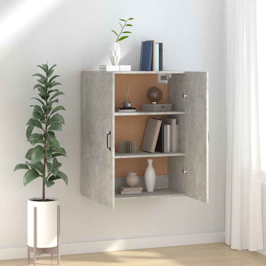 Levně vidaXL Závěsná skříňka betonově šedá 69,5x34x90 cm kompozitní dřevo