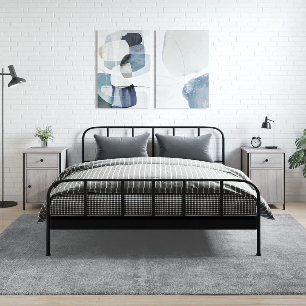Levně vidaXL Noční stolky 2 ks šedé sonoma 40 x 42 x 60 cm kompozitní dřevo