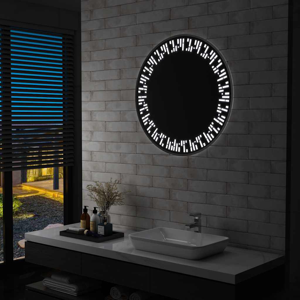 Levně vidaXL Koupelnové zrcadlo s LED osvětlením 80 cm