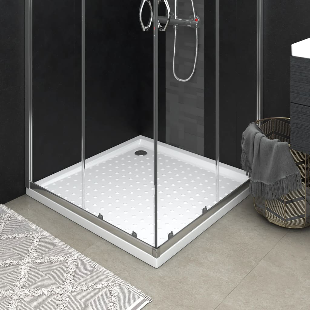 Levně vidaXL Sprchová vanička s puntíky bílá 80 x 80 x 4 cm ABS