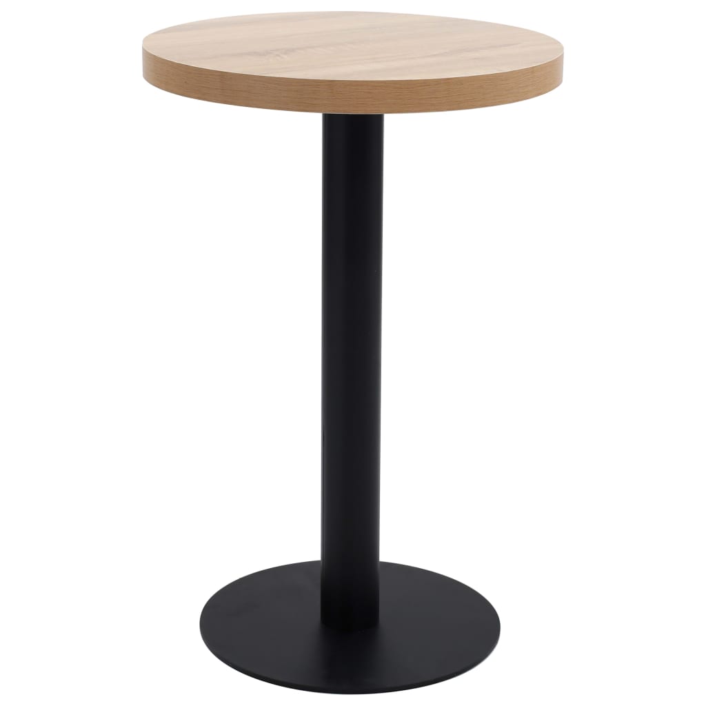 Levně vidaXL Bistro stolek světle hnědý 50 cm MDF