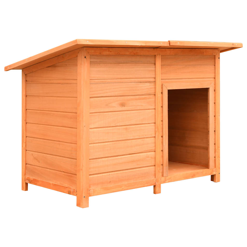 Levně vidaXL Psí bouda 120 x 77 x 86 cm masivní borové a jedlové dřevo