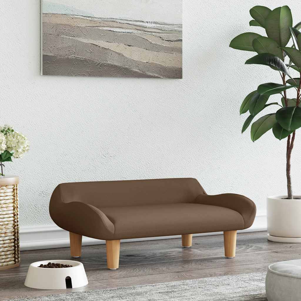 Levně vidaXL Pelíšek pro psy hnědý 70 x 40 x 24 cm textil